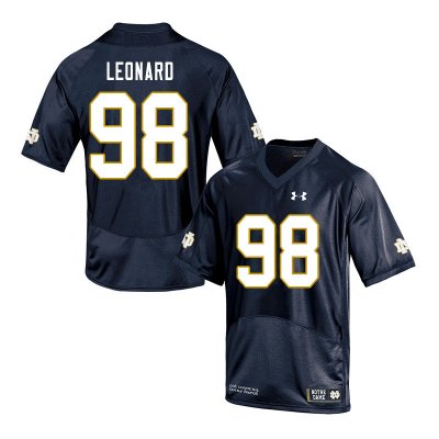 Notre Dame Fighting Irish Men's Harrison Leonard #98 Navy Under Armour Authentic Stitched College NCAA Football Jersey DKW7899QK